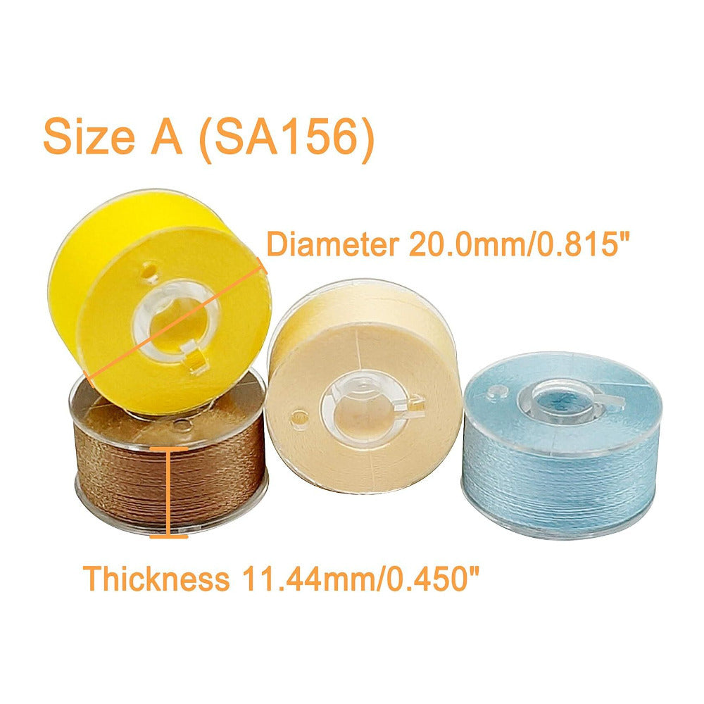 New Brothread 25pcs Assorted Colors 70D/2 (60WT) Prewound Bobbin Thread
