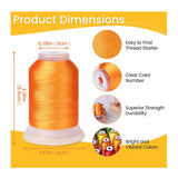 New Brothread Mega Kit 150 Colors Embroidery Machine Thread 40WT 500M/550YD