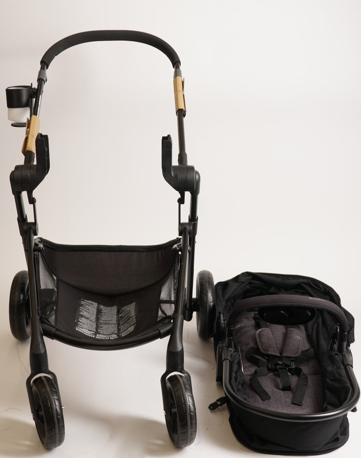 Evenflo Pivot Modular Travel System with LiteMax Infant Car Seat (Casual Gray) (Used)