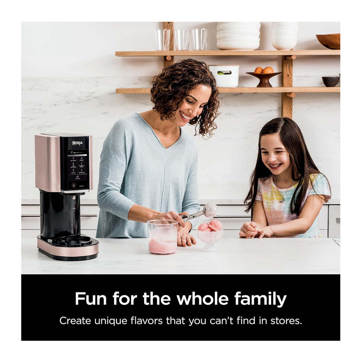 Ninja NC301 CREAMi Ice Cream Maker with 7 One-Touch Programs (Rose Gold)