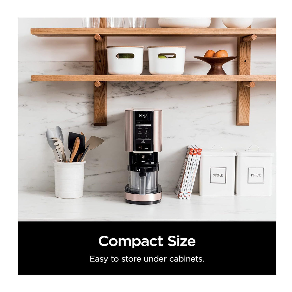 Ninja NC301 CREAMi Ice Cream Maker with 7 One-Touch Programs (Rose Gold)