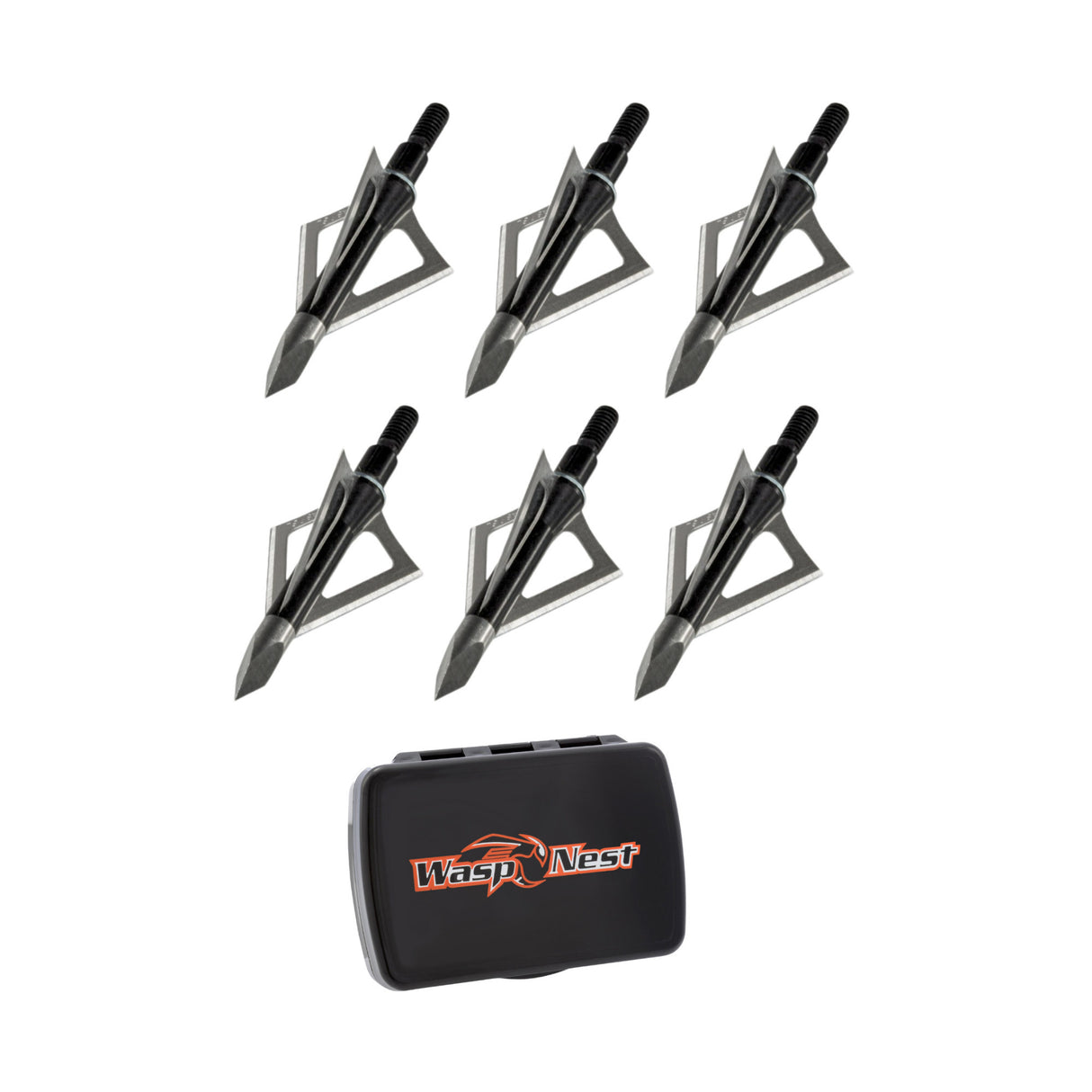 Wasp Hammer 125 Grain Broadhead Arrow with SST Smart Tip (6 Pack) with Case