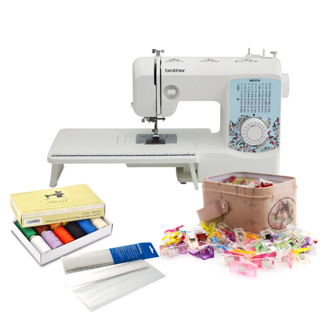 Brother XR3774 Wide Table Sewing and Quilting Machine with Accessories Bundle