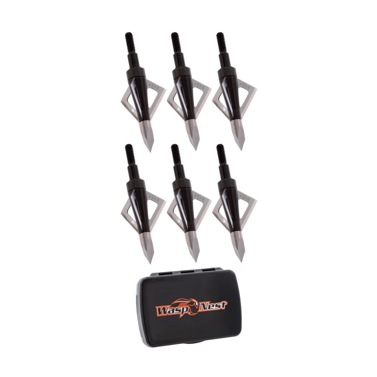 Wasp Boss 100-Grain Fixed-Blade Broadhead Arrow (6-Pack) and Case Bundle
