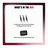 Wasp Boss 100-Grain Fixed-Blade Broadhead Arrow (6-Pack) and Case Bundle