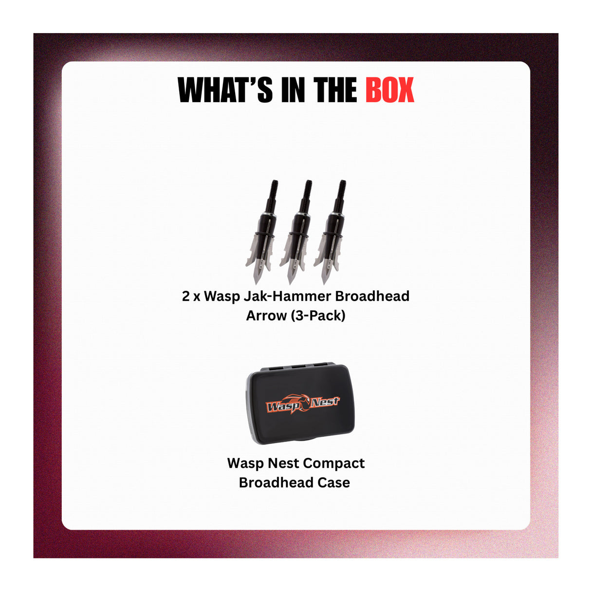 Wasp Jak Hammer Broadhead Arrow with Stainless Smart Tip (6-Pack) and Case