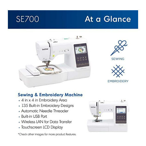 Brother SE700 Elite Computerized Sewing and Embroidery Machine Bundle
