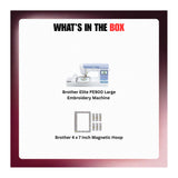 Brother Elite PE900 Large Embroidery Machine Bundle with Magnetic Hoop