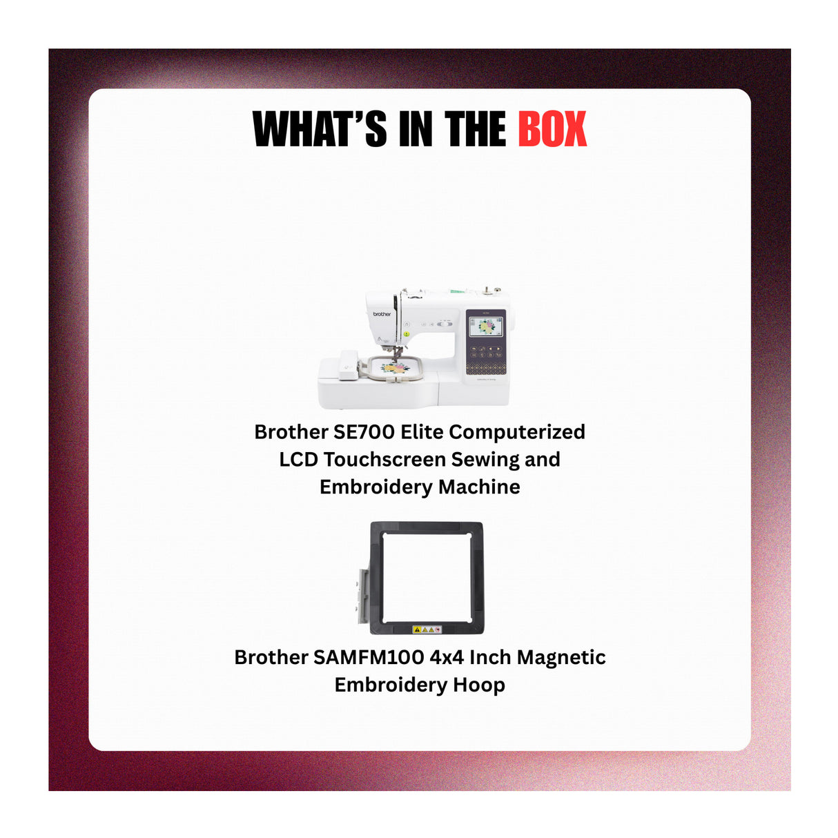 Brother SE700 Elite Computerized Sewing and Embroidery Machine Bundle