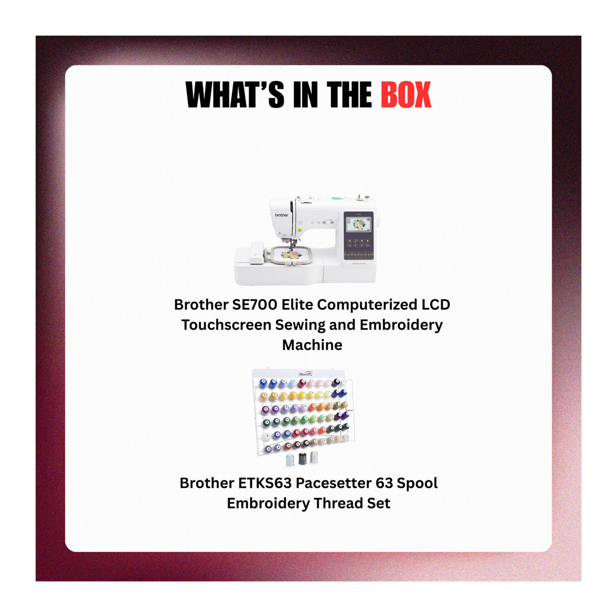 Brother SE700 Elite Computerized Sewing and Embroidery Machine Bundle