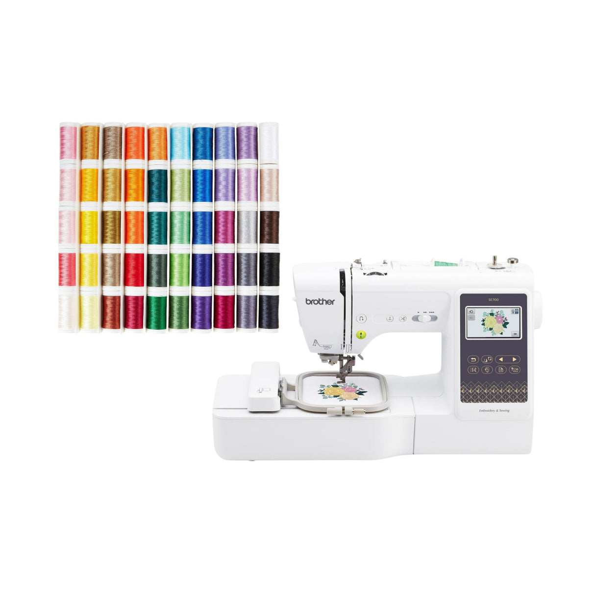 Brother SE700 Elite Computerized Sewing and Embroidery Machine Bundle