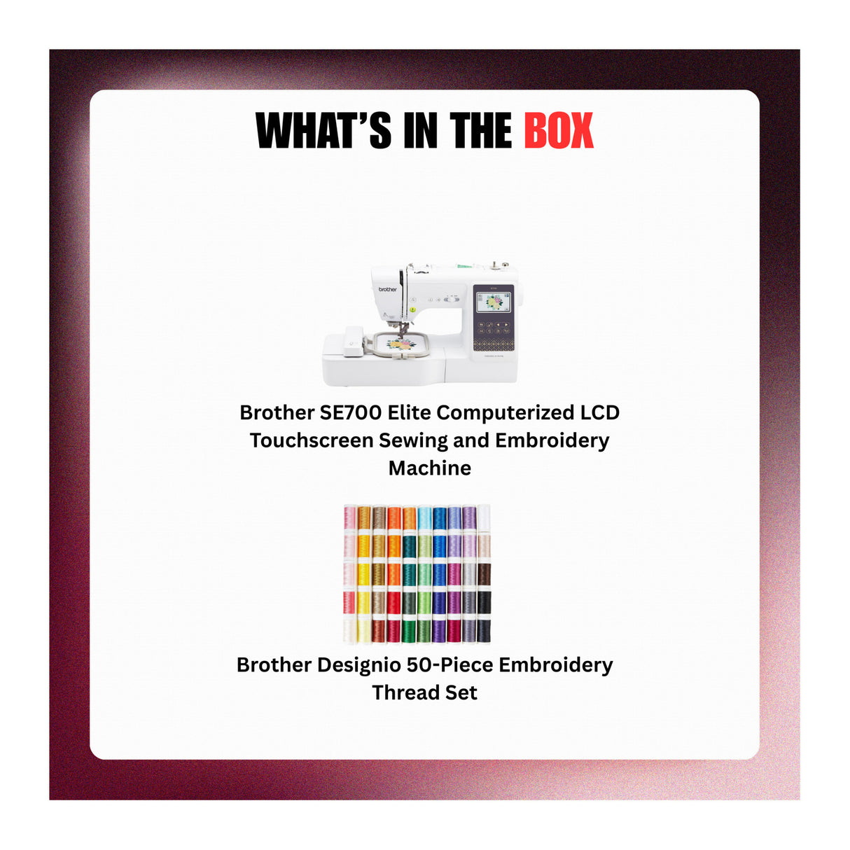 Brother SE700 Elite Computerized Sewing and Embroidery Machine Bundle