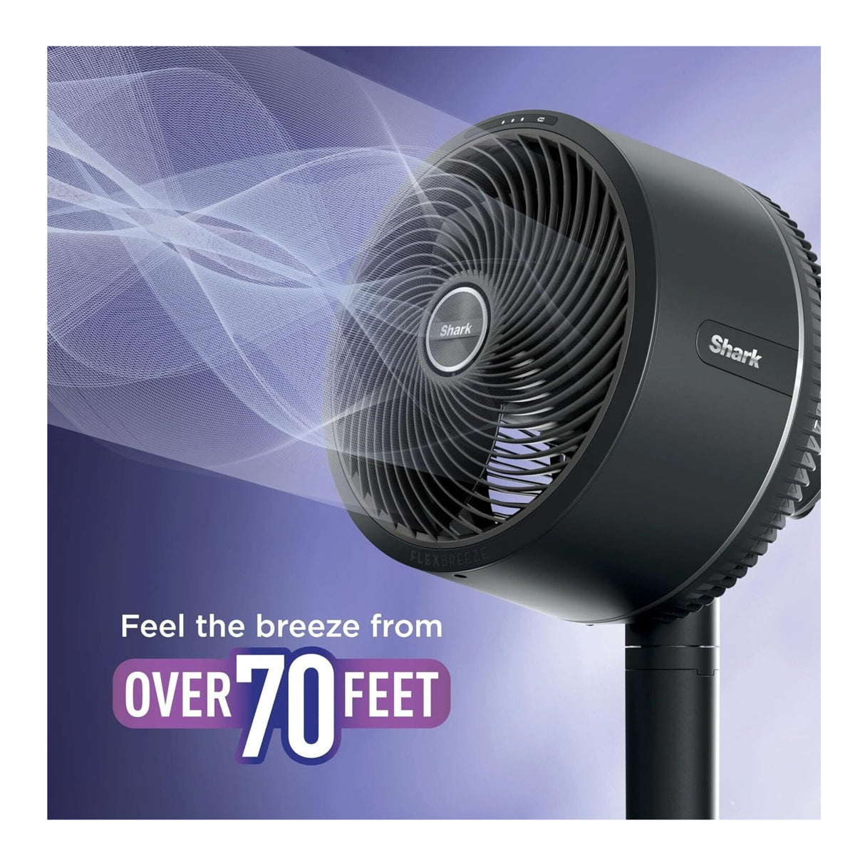Shark FlexBreeze Portable Pedestal Tabletop Fan - Black (Certified Refurbished)