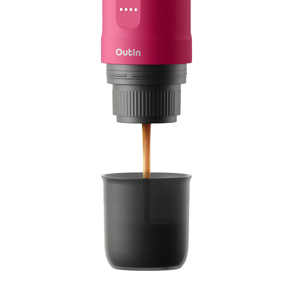 OutIn Nano Portable 2-in-1 Electric Espresso Machine (Fuchsia Pink)