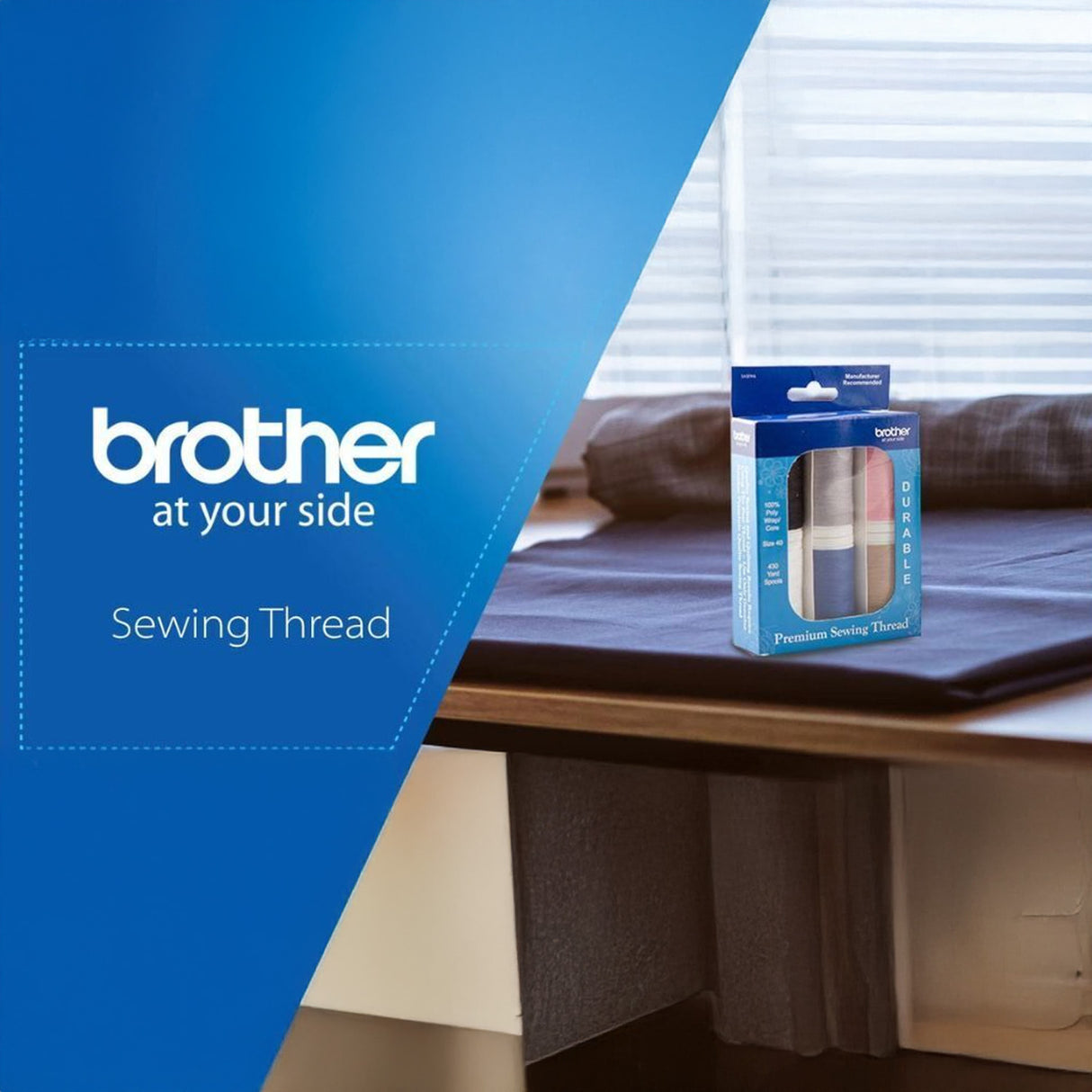 Brother SM1704 17-Stitch Lightweight Sewing Machine (White) and Thread Bundle