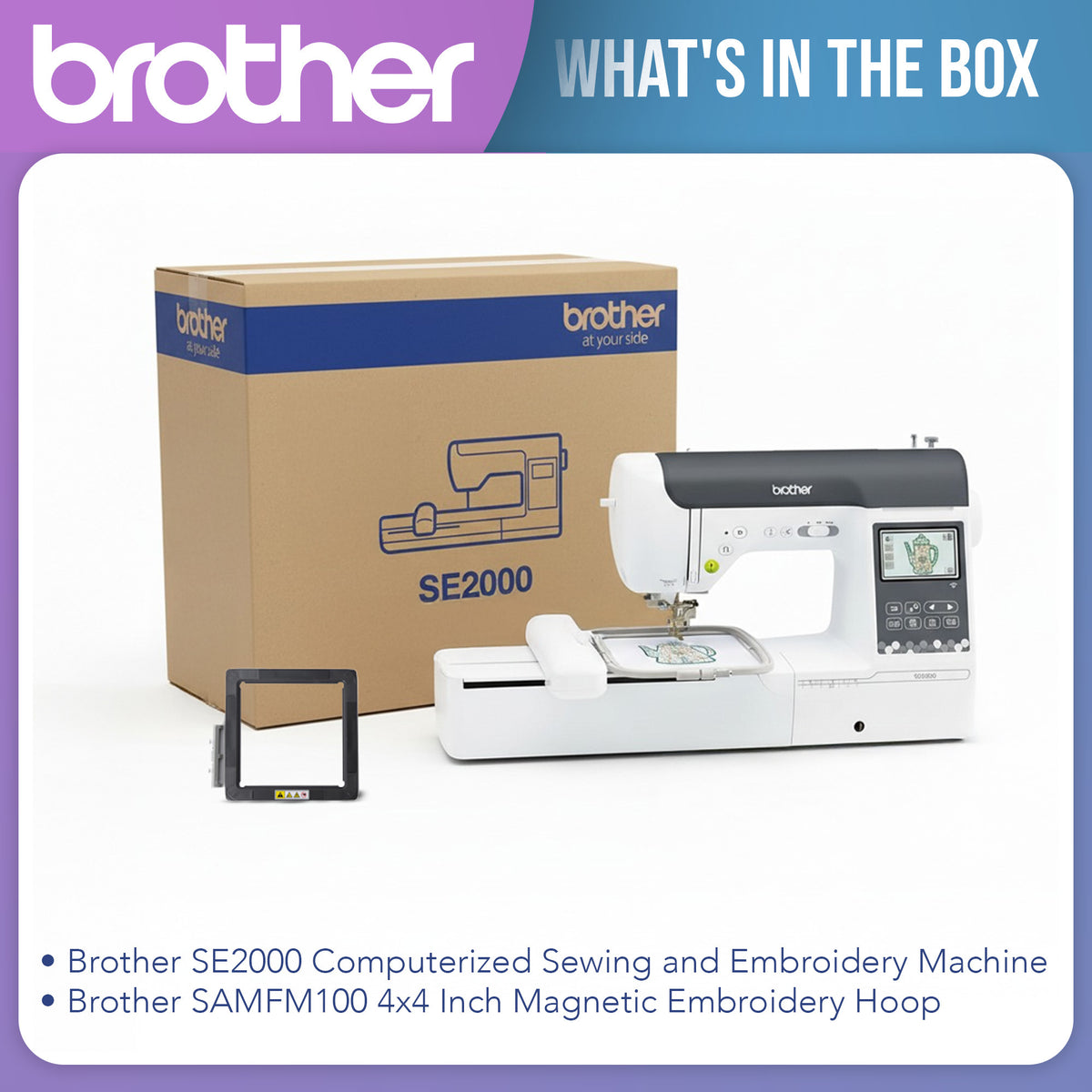 Brother SE2000 Computerized Sewing and Embroidery Machine with Magnetic Hoop