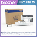 Brother SE2000 Computerized Sewing and Embroidery Machine with Magnetic Hoop