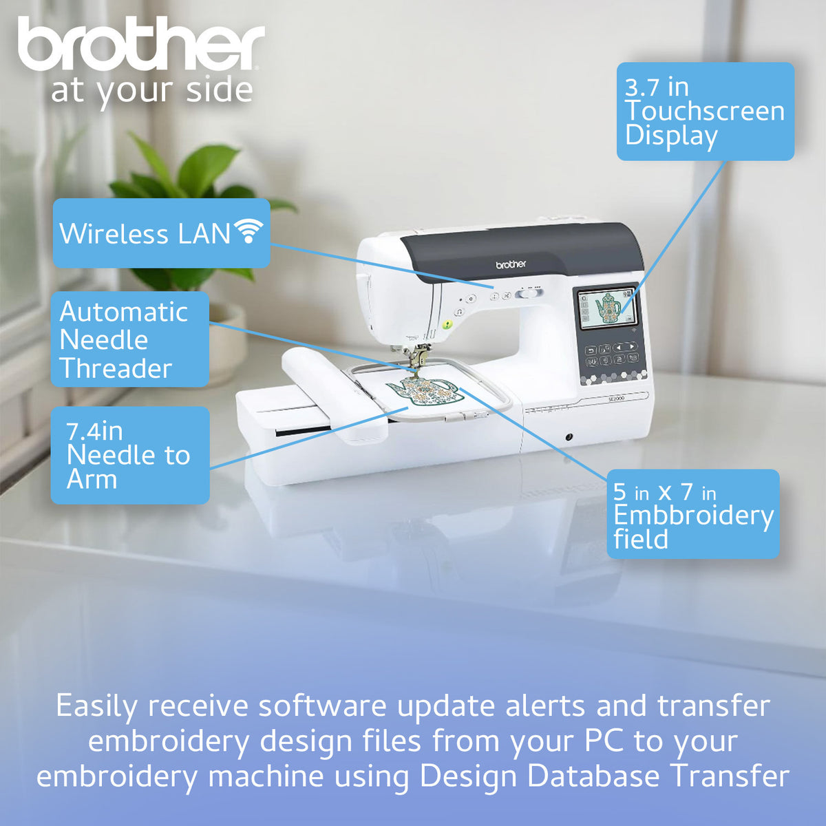 Brother SE2000 Computerized Sewing and Embroidery Machine and Accessories Bundle