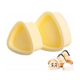 Onigiri 2 Pieces Rice Ball Mold Makers, Triangle Sushi Mold (Beige)