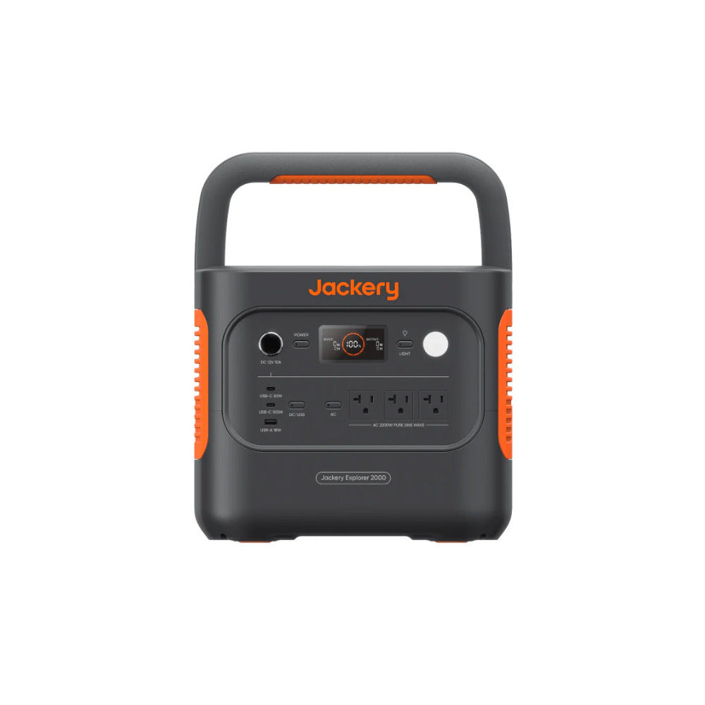 Jackery Explorer 2000 v2 Solar Generator with a SolarSaga 200W Solar Panel