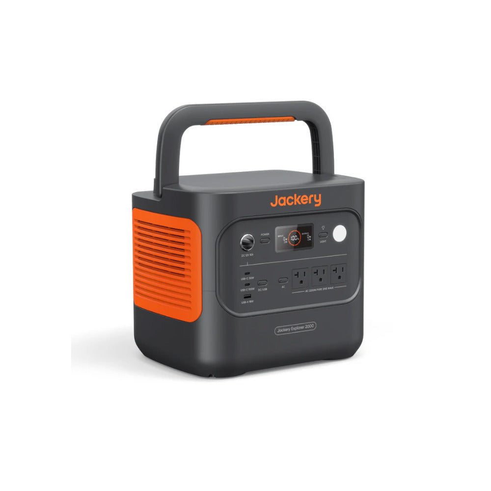 Jackery Explorer 2000 v2 Solar Generator with a SolarSaga 200W Solar Panel