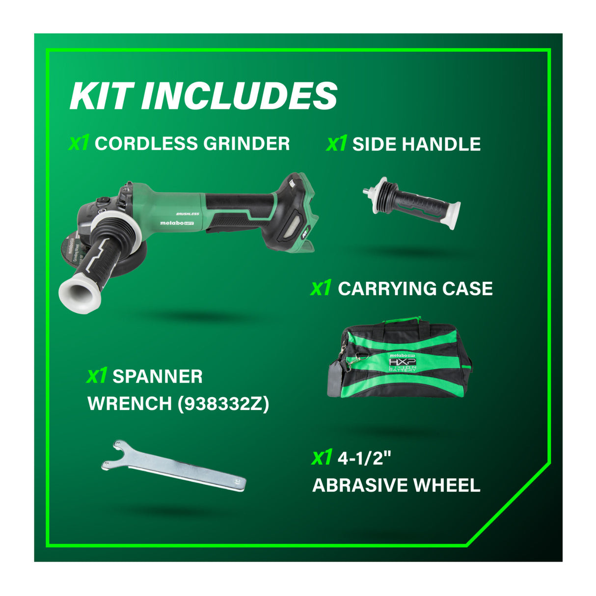 Metabo HPT 36V MultiVolt Cordless 4-1/2-Inch Angle Grinder (Tool Body Only)