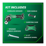 Metabo HPT 36V MultiVolt Cordless 4-1/2-Inch Angle Grinder (Tool Body Only)