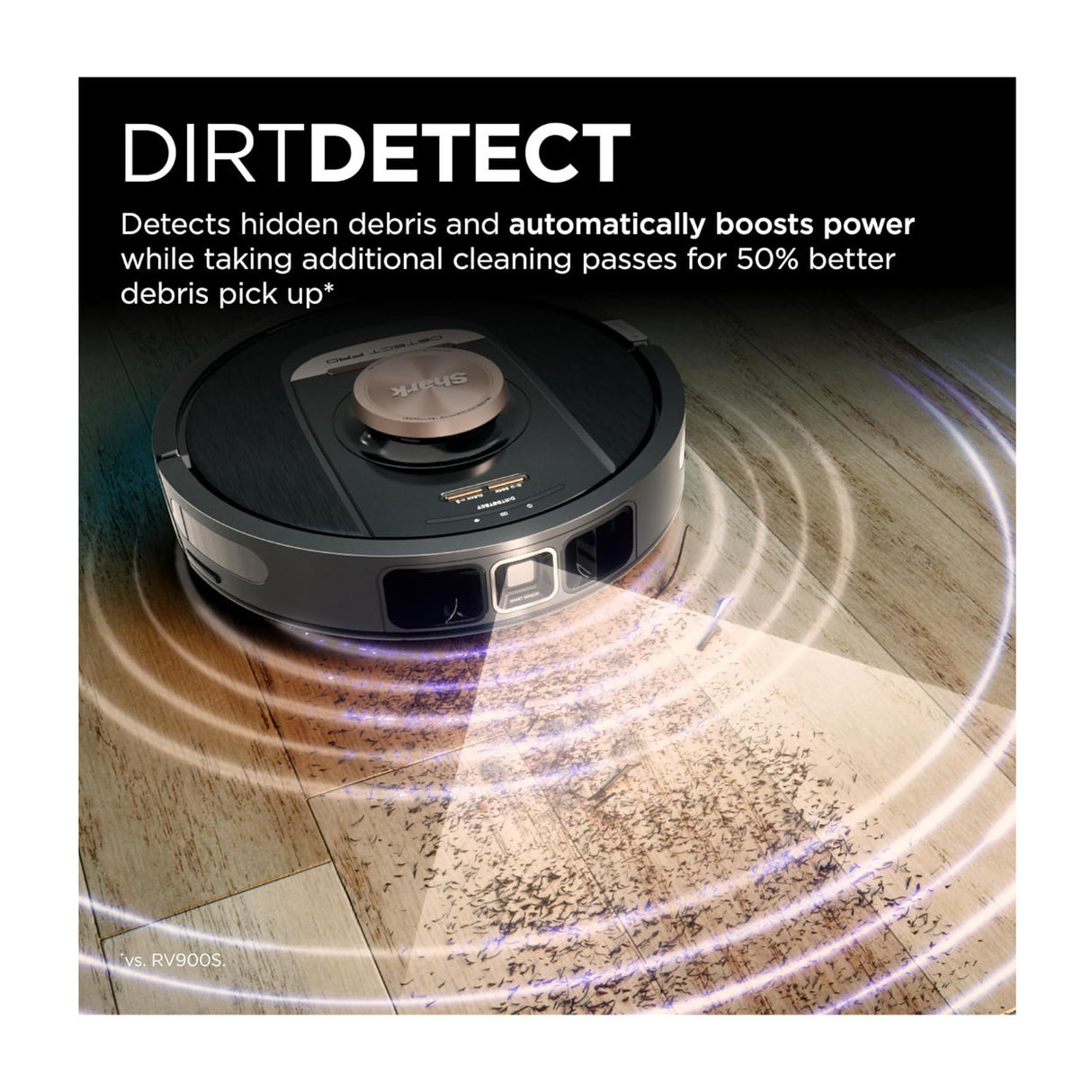 Shark RV2820AE Detect Pro Self-Empty Robot Vacuum (Black, Renewed) (Certified Refurbished)