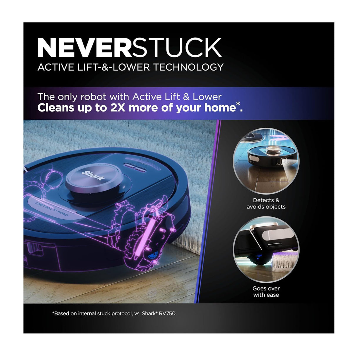 Shark RV2820AE Detect Pro Self-Empty Robot Vacuum (Black, Renewed) (Certified Refurbished)