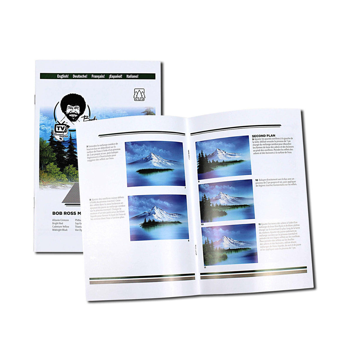 Bob Ross Master Paint Set with 9 Colors, Brushes and Instruction Guide