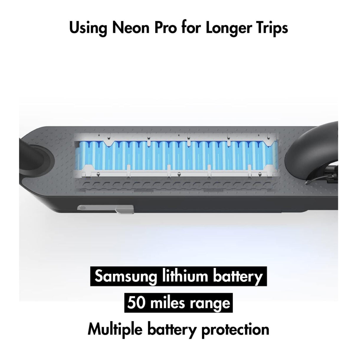 OKAI Neon Pro ES30 Electric Scooter - 50 Mile Range with 10-inch Tubeless Tires