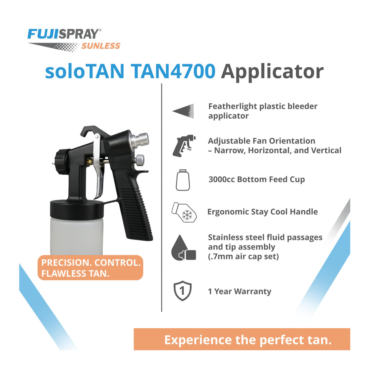 Fuji Spray Sunless 1175 Sunless soloTAN Spray Tan System with TAN7400 Applicator and Bundle