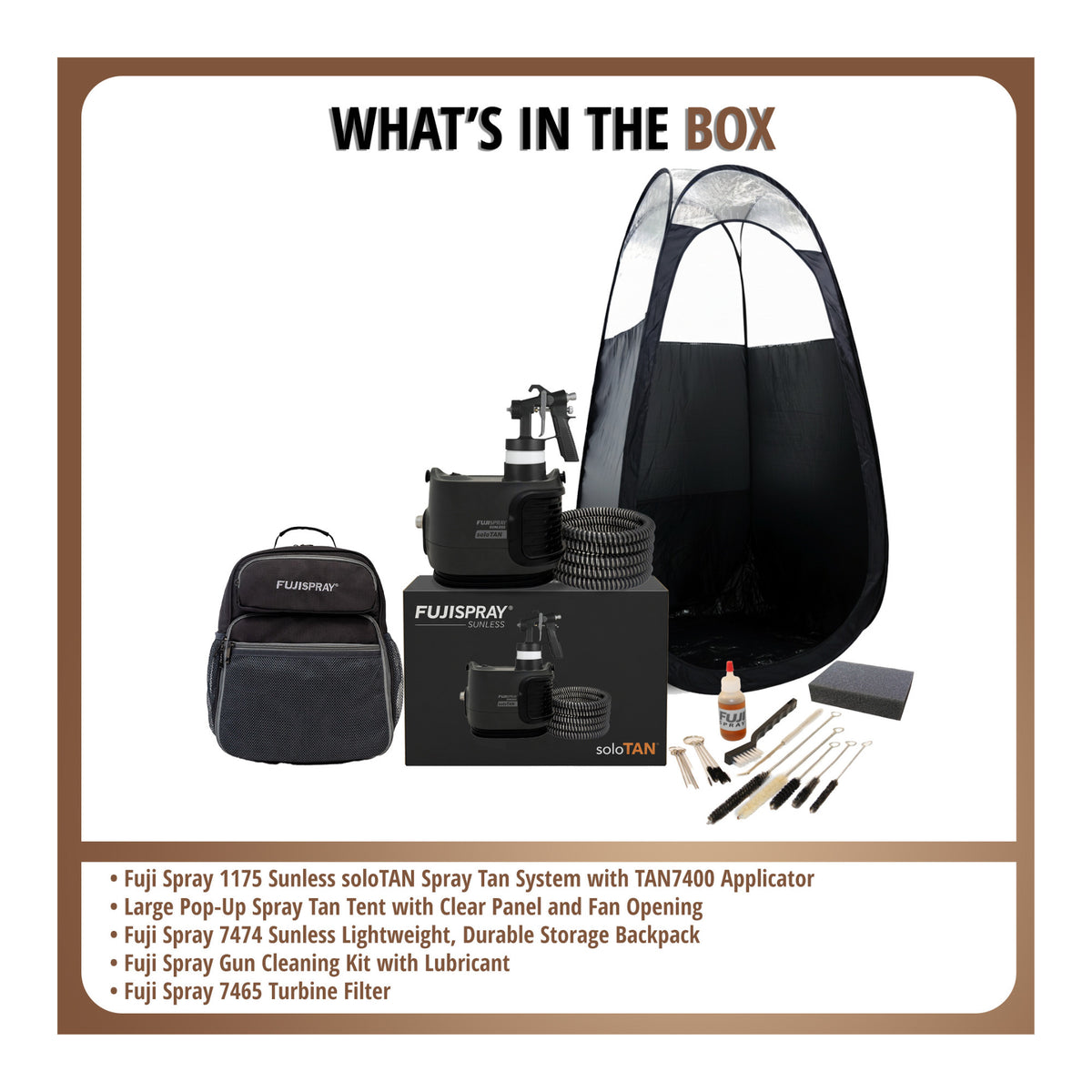 Fuji Spray Sunless 1175 Sunless soloTAN Spray Tan System with TAN7400 Applicator and Bundle