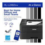 Brother HL-L2460DW Wireless Compact Monochrome Laser Printer (Black)