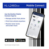 Brother HL-L2460DW Wireless Compact Monochrome Laser Printer (Black)