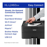 Brother HL-L2460DW Wireless Compact Monochrome Laser Printer (Black)