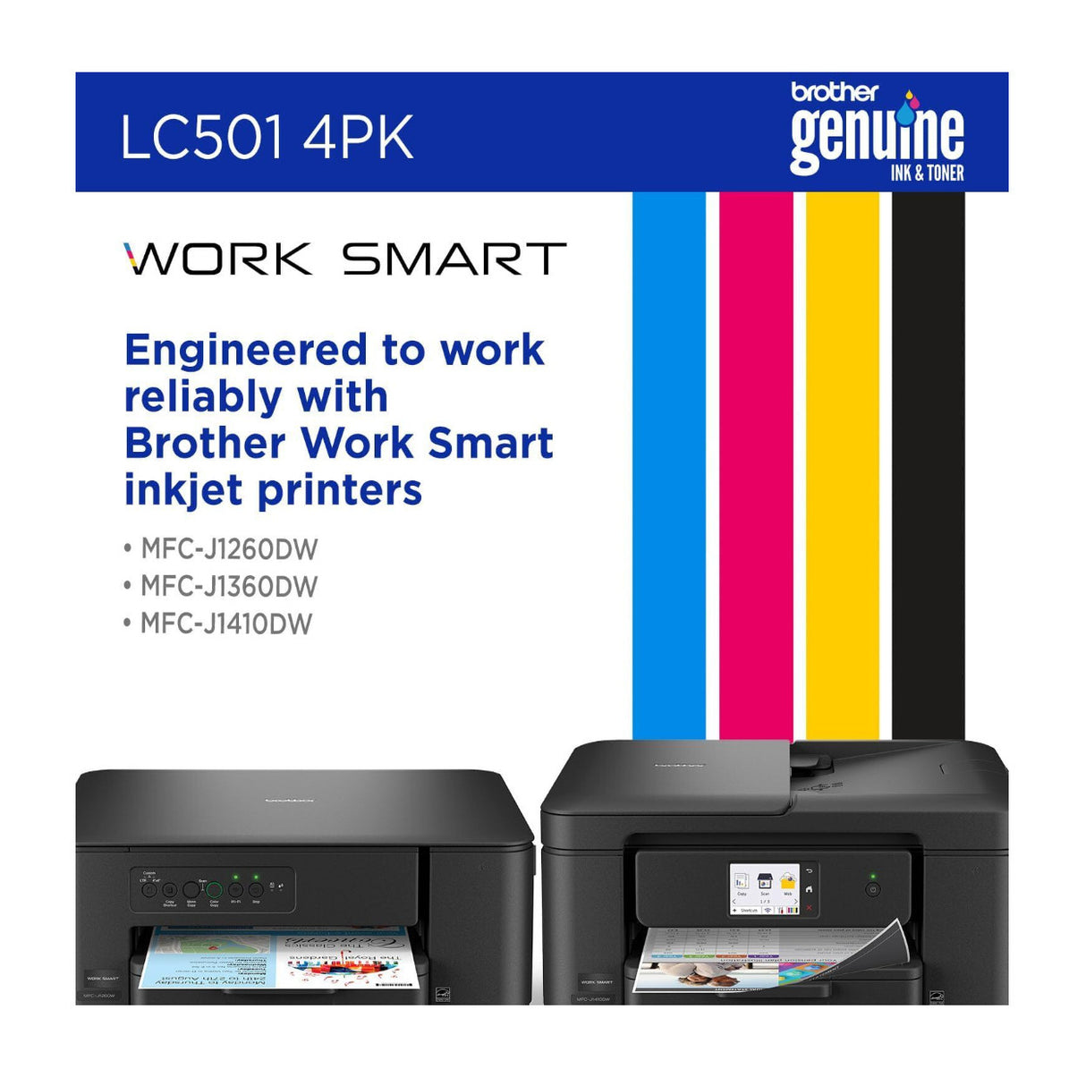 Brother Genuine (4-Pack) Standard Yield Ink Cartridges