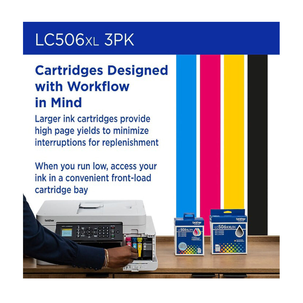 Brother Genuine 3-Pack High Yield Color Ink Cartridges (Cyan/Magenta/Yellow)