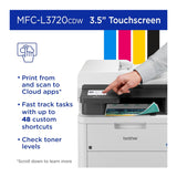 Brother MFC-L3720CDW Color All-in-One Laser Printer, Network Ready (White)