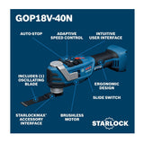 BOSCH GOP18V-40N 18V Brushless StarlockMax Oscillating Tool