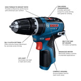 Bosch GSB12V-300N 12V Max Brushless 3/8 In. Hammer Drill/Driver (Bare Tool)