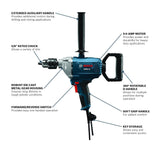 BOSCH GBM9-16 Heavy Duty Drill and Mixer with D-Handle 5/8 Inch Keyed Chuck