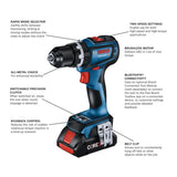 BOSCH GSB18V-800CB14 1/2-Inch Brushless Connected-Ready Hammer Drill/Driver Kit