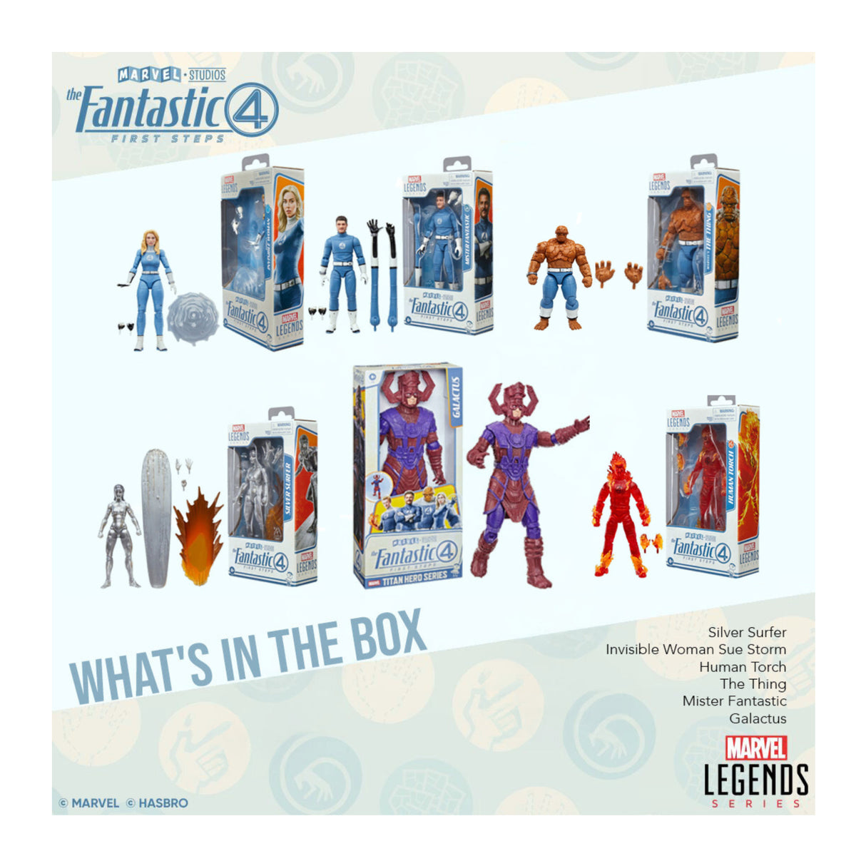 Hasbro The Fantastic Four First Steps Marvel Legends 6-Piece Action Figures