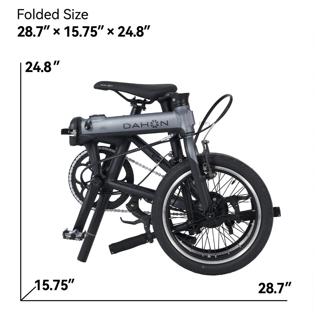Dahon K-Feather Folding Electric Bike (Slate)