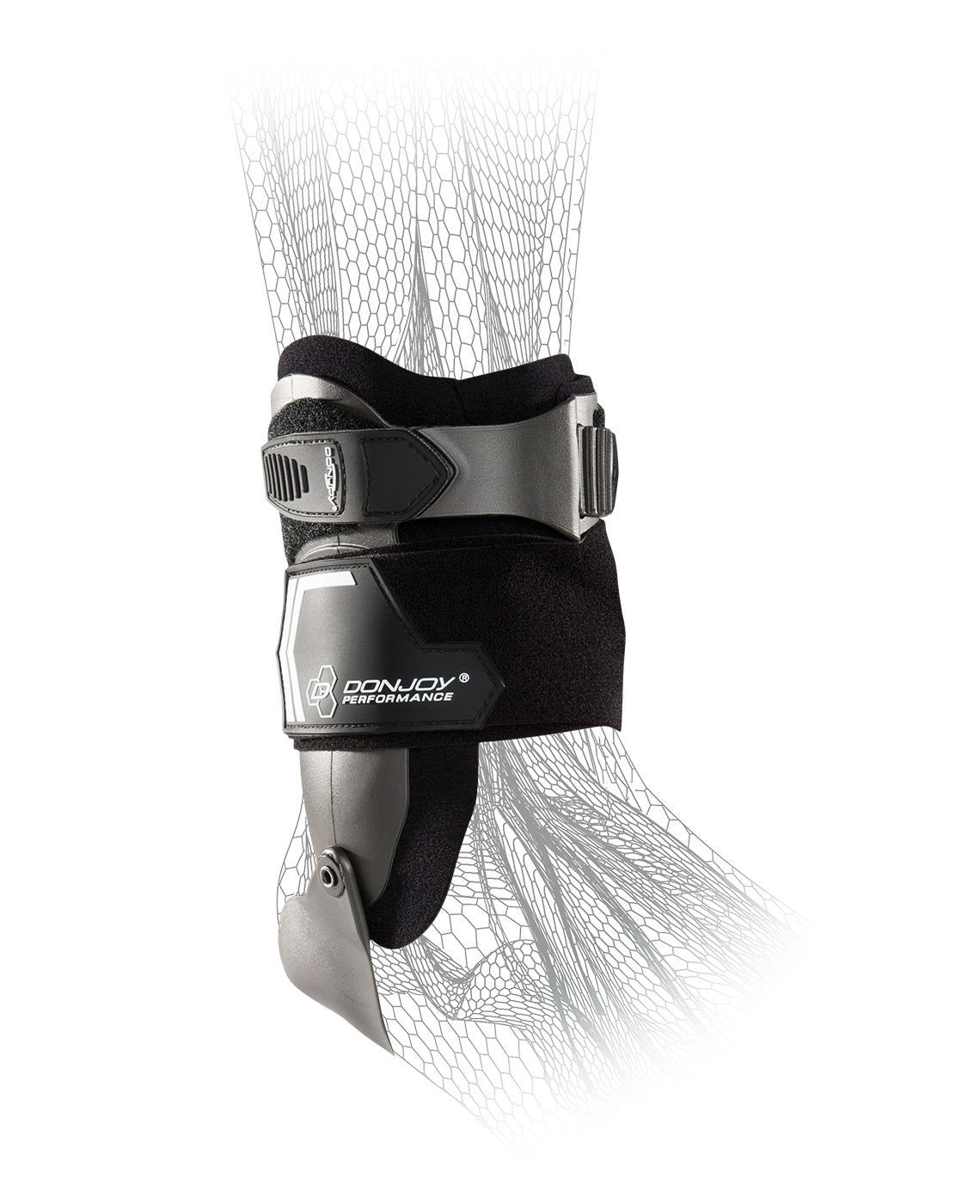 DonJoy Performance Bionic Stirrup Ankle Brace, Maximum Support for Sprains (Black/Small/Left)