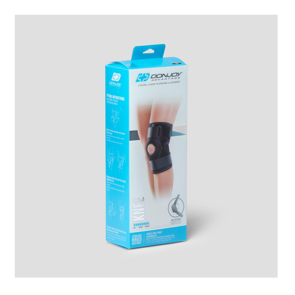 DonJoy Advantage Stabilizing Hinged Knee Wrap Small/Medium (Black)