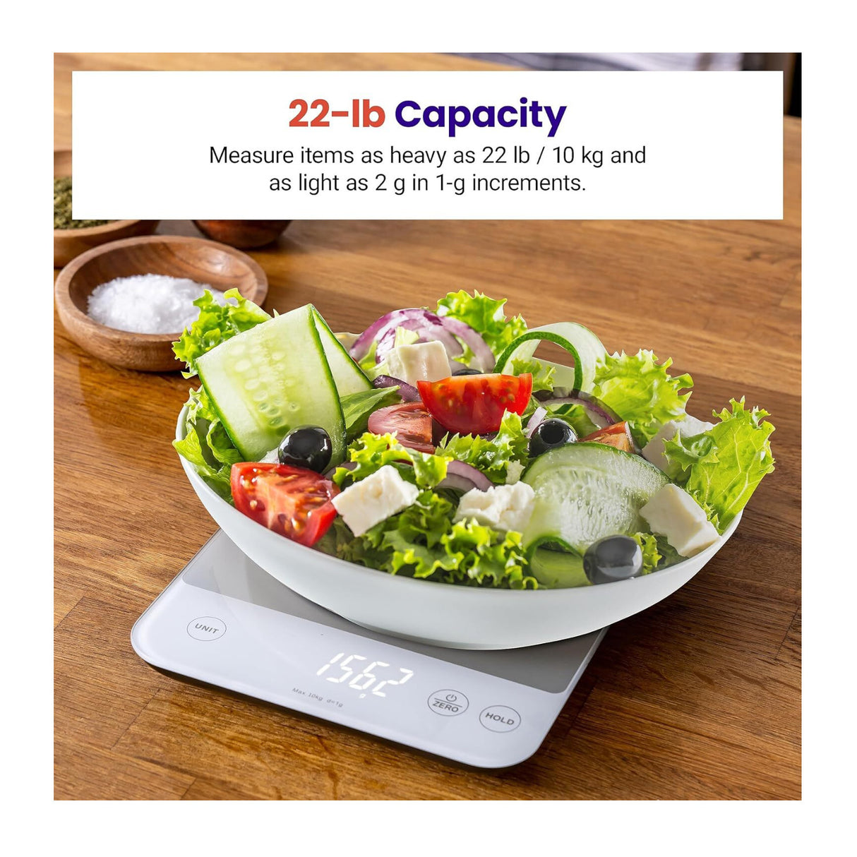 Etekcity 22lb Digital Rechargeable Food Kitchen Scale
