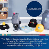 Brother Skitch Embroidery Machine and Pacesetter 63 Spool Thread Set Bundle