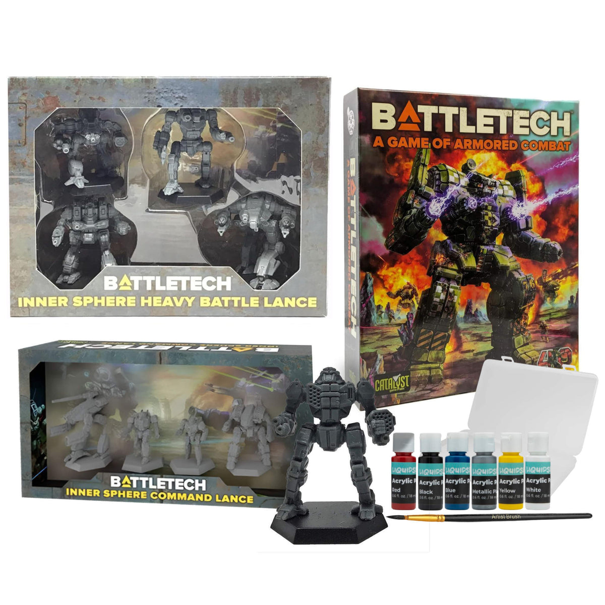 Catalyst Game Labs BattleTech A Game of Armored Combat 40th Anniversary Game with Craft Kit Bundle